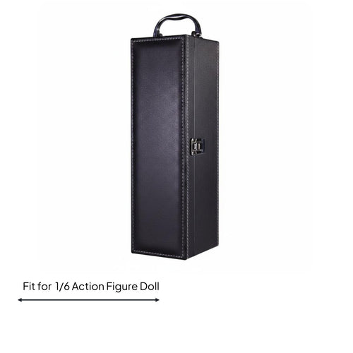 12-Inch Doll Case Black Action Figure Carry Case Dust Protection for Display