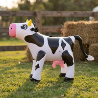 Inflatable Cow PVC Cartoon Cow Toy Black and White