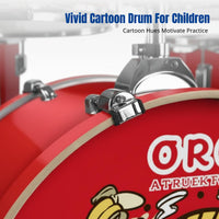 Compact Drum Kit, Kids Cartoon Jazz Drum, Beginner, Entry, Professional Performance