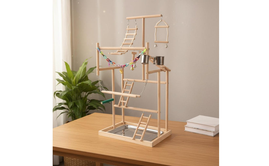 Parrot Activity Center Multitiered Parrot Playstand Sturdy and Stable