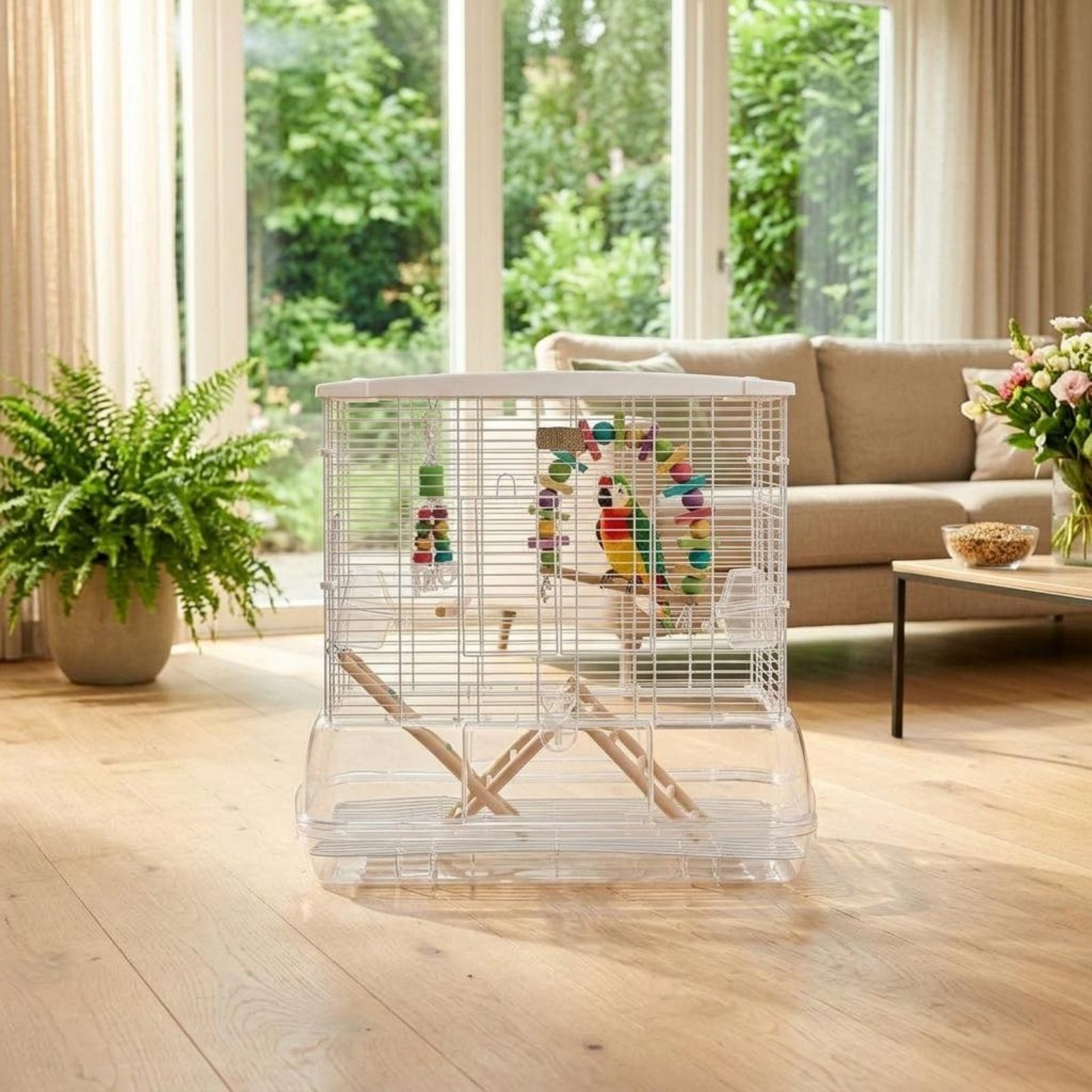Large Bird Breeding Enclosure Splash-Proof Clear Acrylic Bird Enclosure Easy To