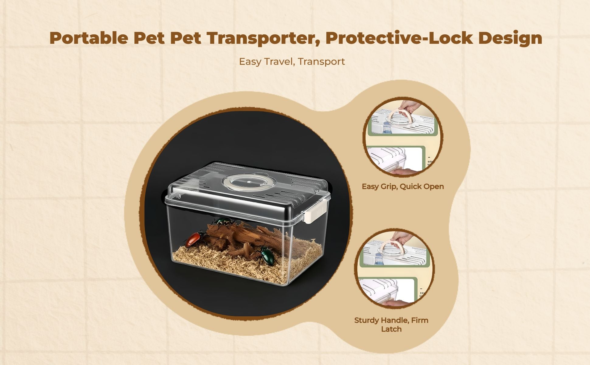 Ventilated portable hamster habitat