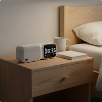 Ambient Sound Machine Clock Textile Design Portable Speaker Clock Sleep Timer