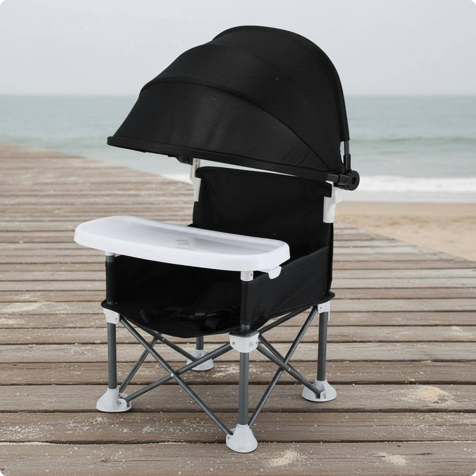 Beach Chair with Canopy Foldable Kids Camping Chair Fade Resistant for Babies