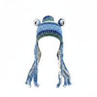 Squid Hat Funny Gift Crochet Tentacle Handmade Mythical Sea Creature for Adults, Skiing