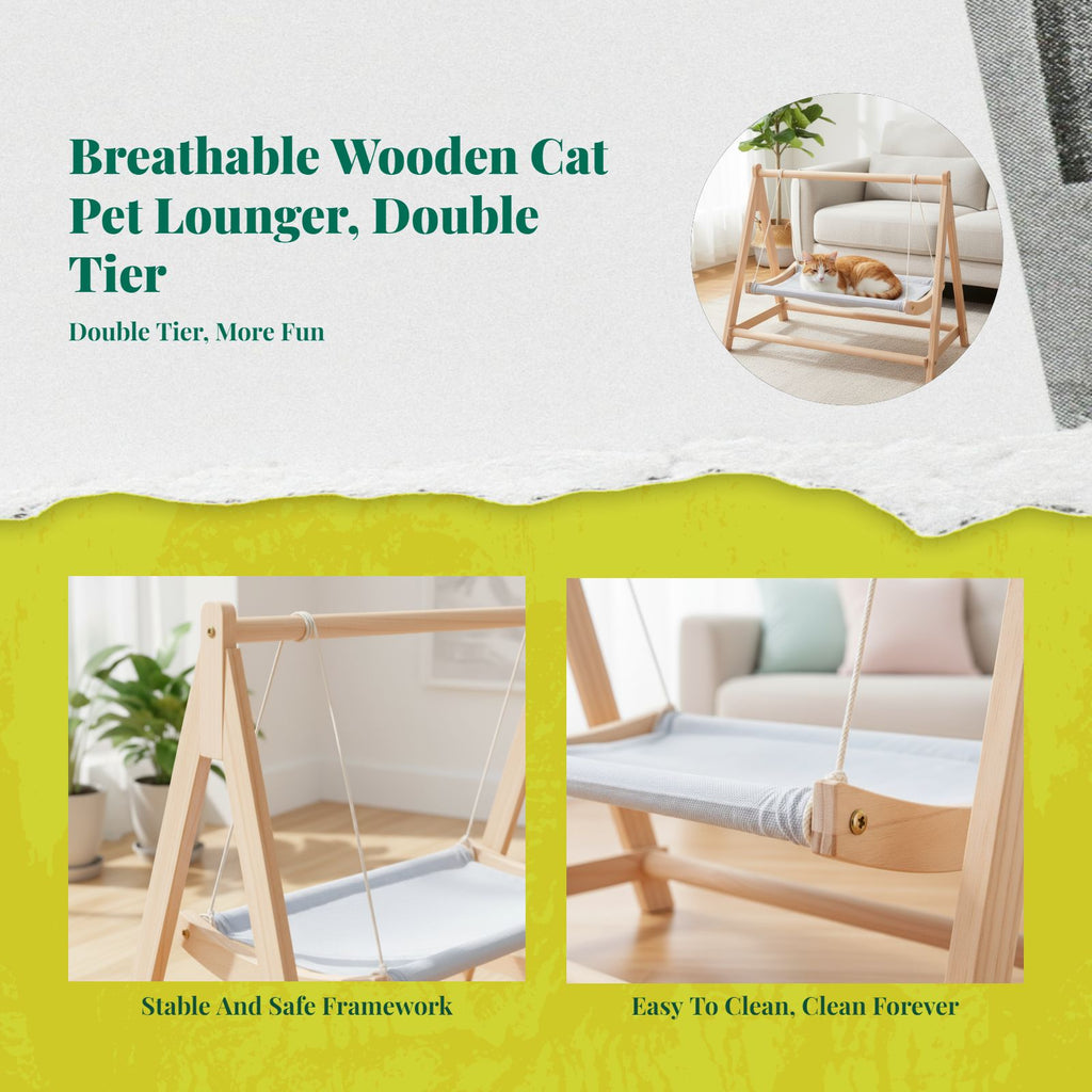 Breathable wood pet bed