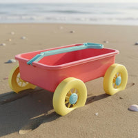 Sand Pull Cart Toy Colorful Children's Sand Wagon Lightweight 1 Piece for Outdoor
