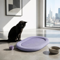 Oval Feline Scratching Board Padded Rim Pet Furniture Long-Lasting