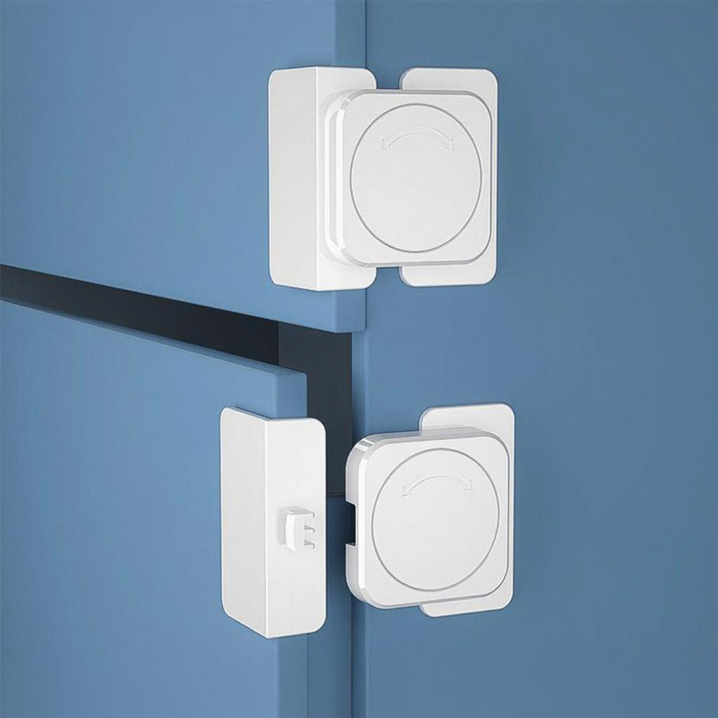 Kid Protection Cabinet Lock, Adjustable Drawer Latch, no tools needed, Infant Proofing for Fridge & Cupboard