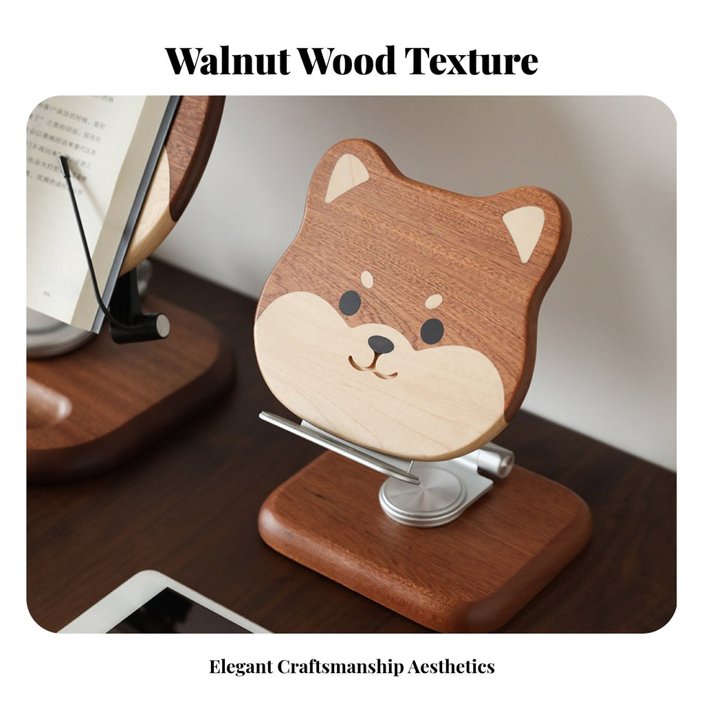 Cartoon Dog Bookrest Sturdy Adjustable Bookstand with Page Holders for Musicians