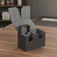 Leader Deck Box Wear-Resistant Leader Deck Box with Dice Tray Secure Card Organizer with Dividers Non-Slip Exterior