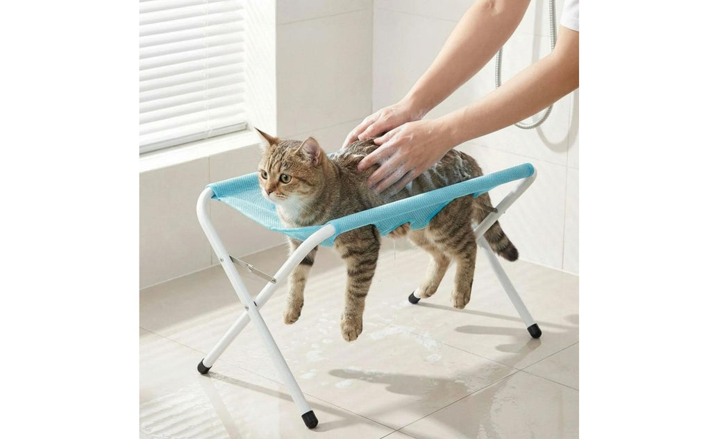 Pet Grooming Sling Anti Scratch Feline Bathing Sling Portable Foldable