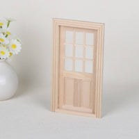 Dollhouse Window Door Paintable 1:12 Scale Dollhouse Door Architectural Detail Miniature Decor