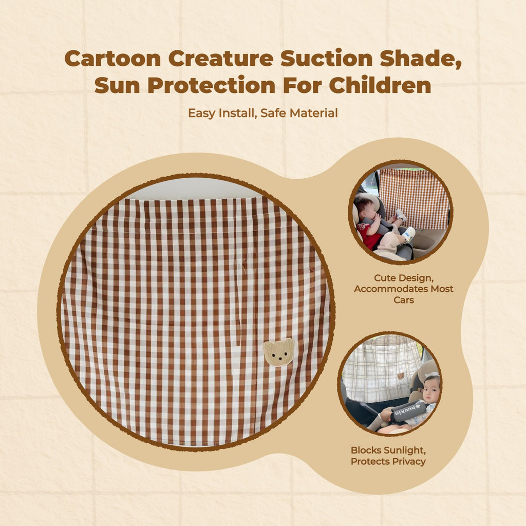 Car Window Shade, Privacy Protection, Sunlight Protection, Infant Sun Shield, Suction holder Screen, Kids Car Window Shield, Easy Installation, Cute Panda Pattern