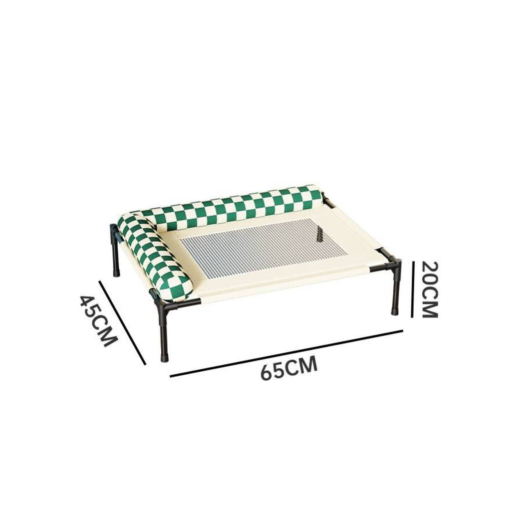 Breathable Mesh Dog Cot Removable Cover Raised Feline Bed for Cats