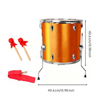16 Inch Cheering Drum Easy to Carry Crowd Support Drum Set for Stadium, Parades