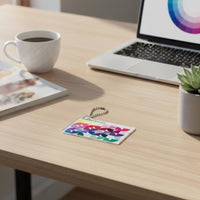 Color Palette Keychain Colorful Modernist Design Keychain Portable