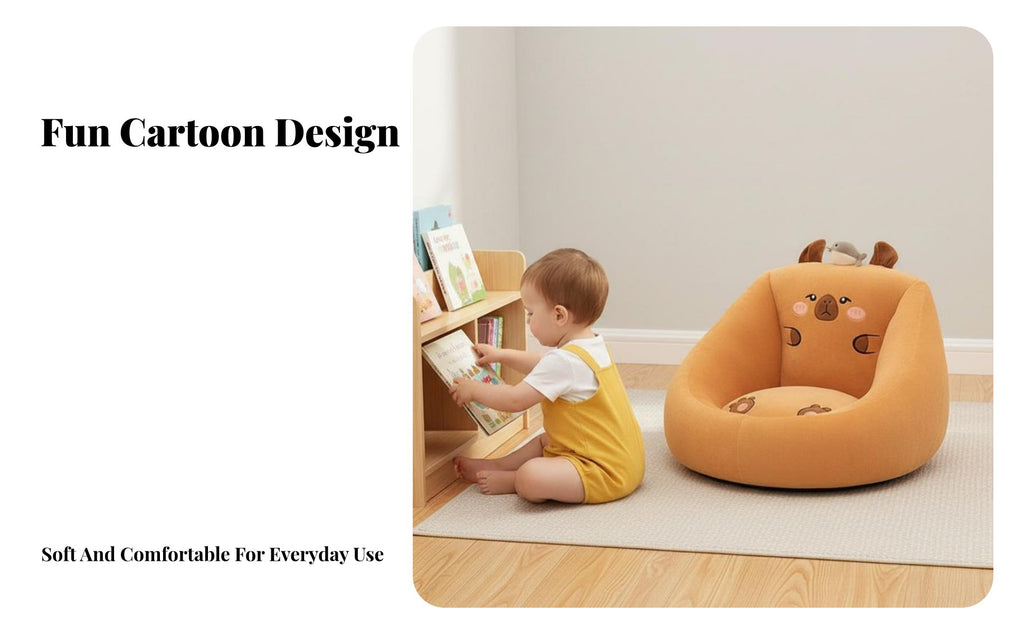 Cartoon Creature Floor Chair Lower Back Support Room Decoration Shape-Retaining