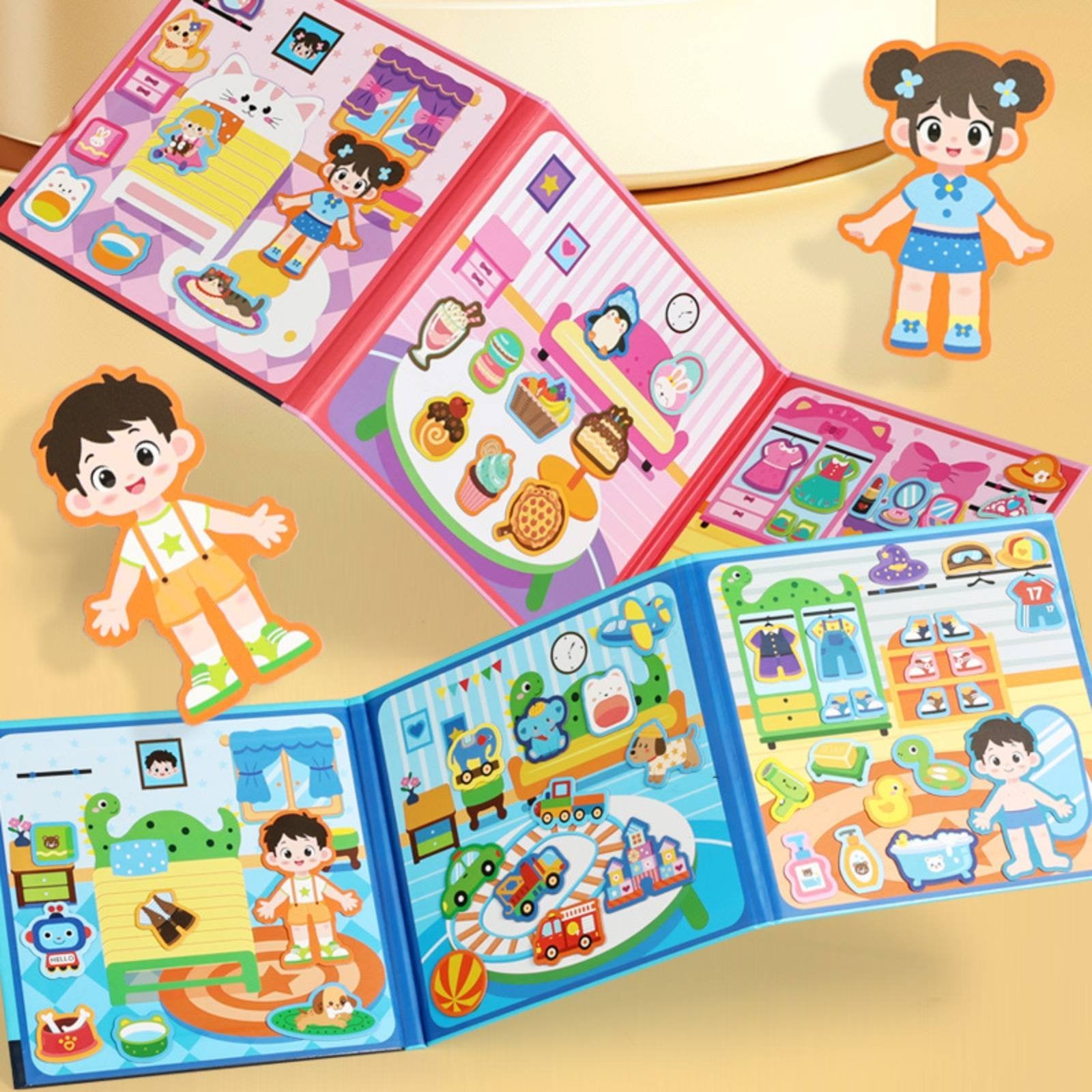 Quiet Book Interactive Pages Busy Book Colorful Design for Home, Preschool
