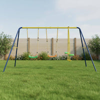 V-Shaped Frame Swing Set Galvanized Children's Swing Set Anti-Slip Supports