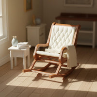 Dollhouse Rocking Chair Decorative Ornament Miniature Rocking Chair