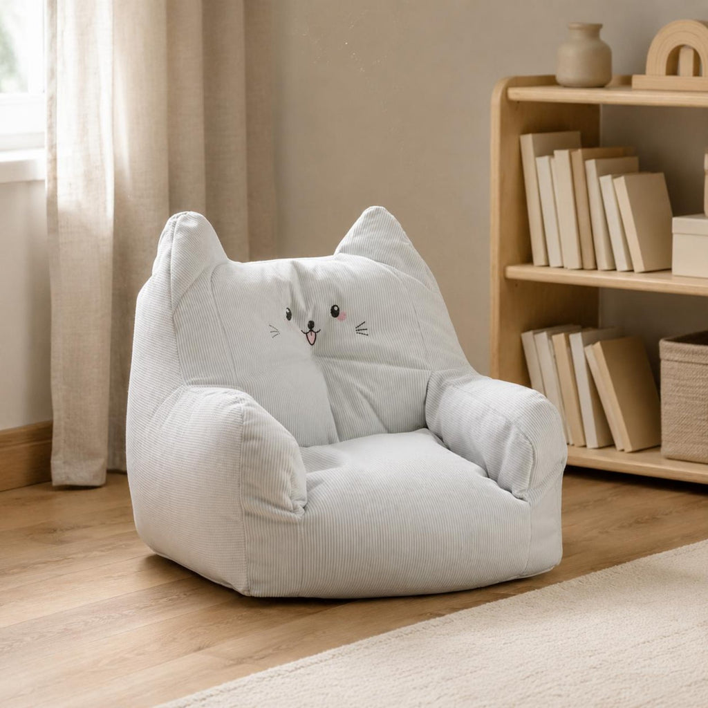 Kitten-Shaped Kids Sofa Lightweight Soft Toddler Sofa Portable for Playroom