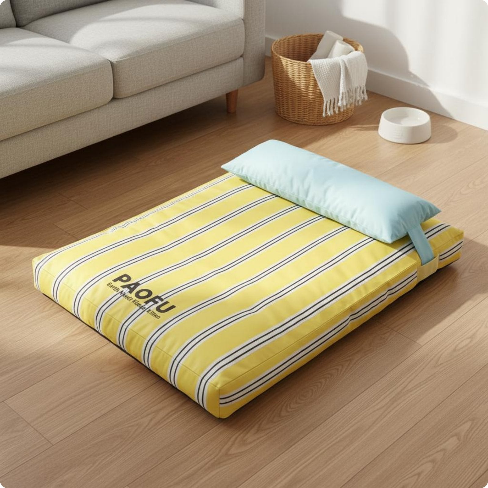 Pet Bed with Pillow Removable Cover Sofa Pet Bed Soft Sleeping Surface for Floor