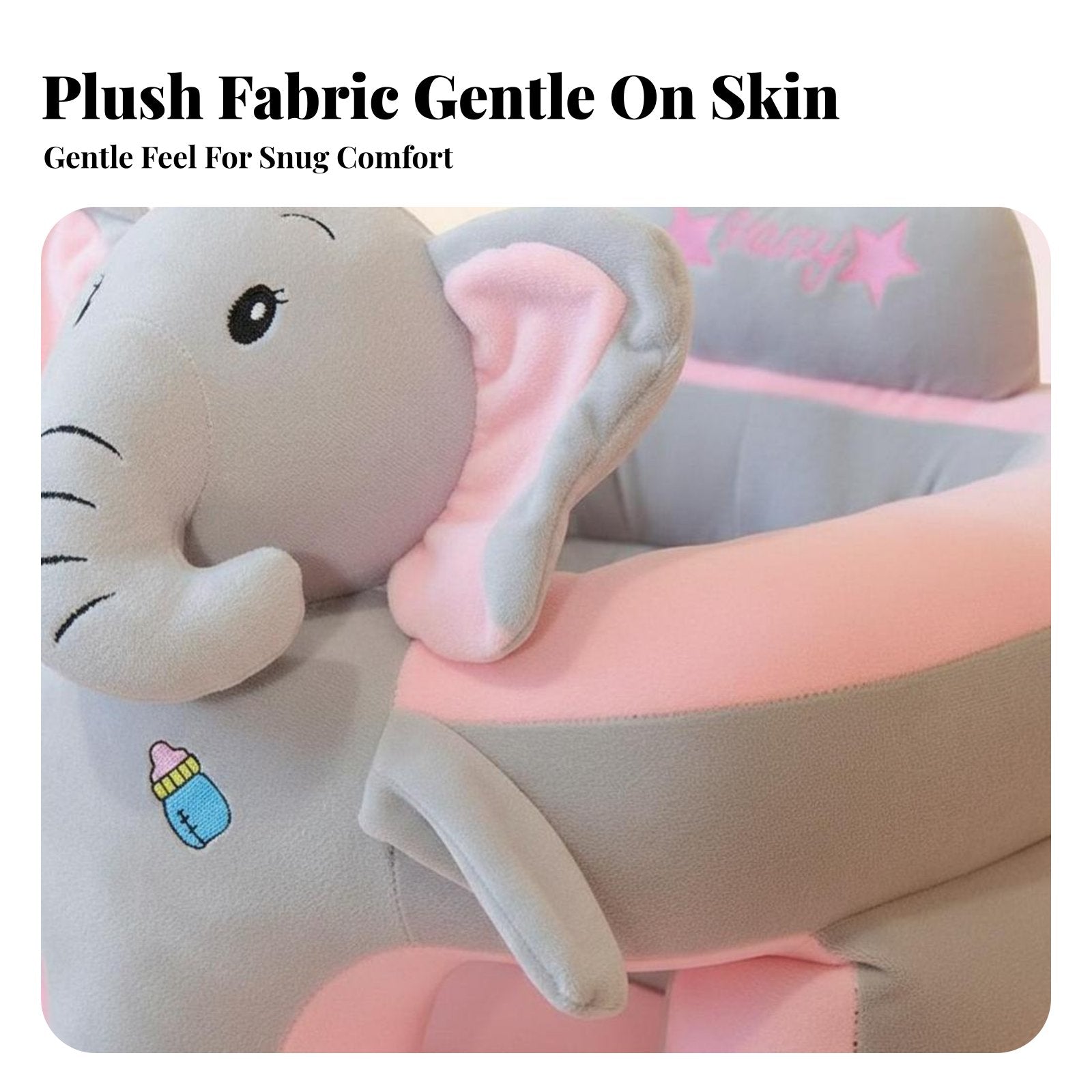 Plush creature Floor Seat Non-Slip Bottom Plush Sitting Trainer for Playroom, Home