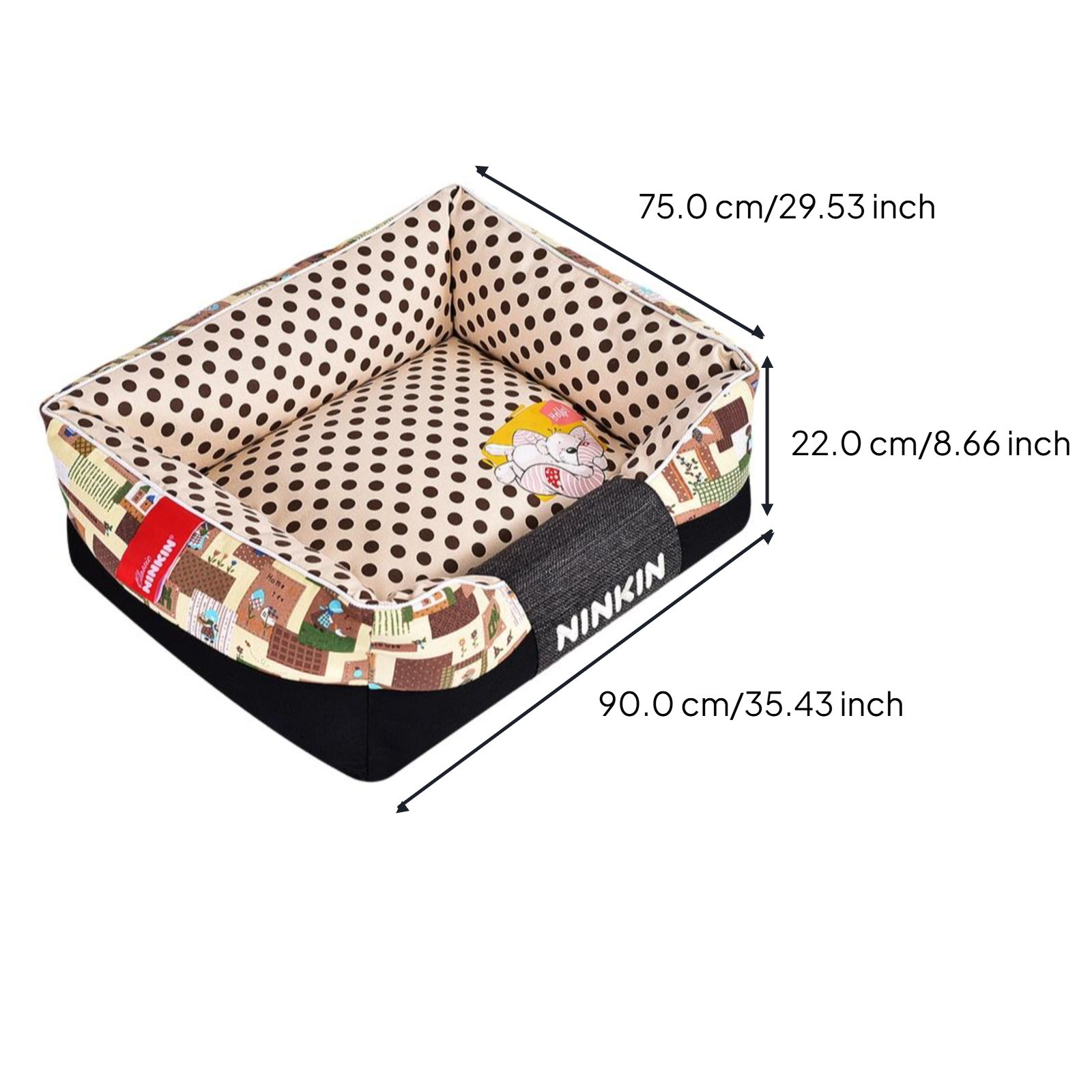 Calming Plush Pet Bed Removable Cover Warming Comfort