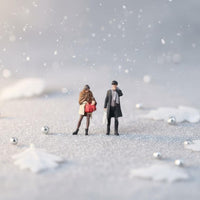 Winter Fashion Miniature Figures Realistic Intricacy 1:64 Scale Doll Set