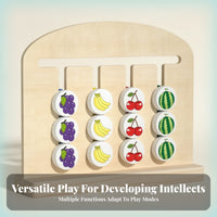 Educational Matching Board Brain Teaser Wooden Reasoning Board Screen Play Matching Card Toy for Children