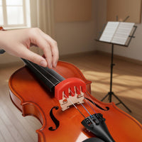 5 Prong Violin Mute Reduces Volume Violin Practice Mute Easy Installation Sound Dampener for Violinists, Beginners, Apartments, Rehearsal