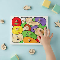 Creature Theme Peg Board Game Improves Hand-Eye Coordination Young Child Peg