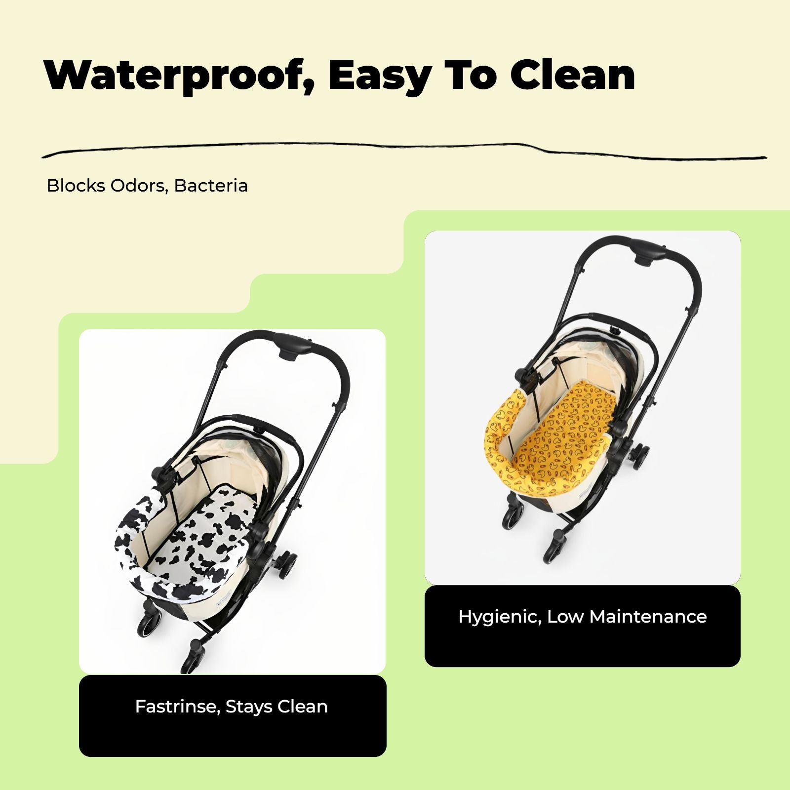 Non-slip pet stroller pad