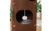Multi-Level Felt Feline Perch Semi-Enclosed Design Multi-Level Feline Tree