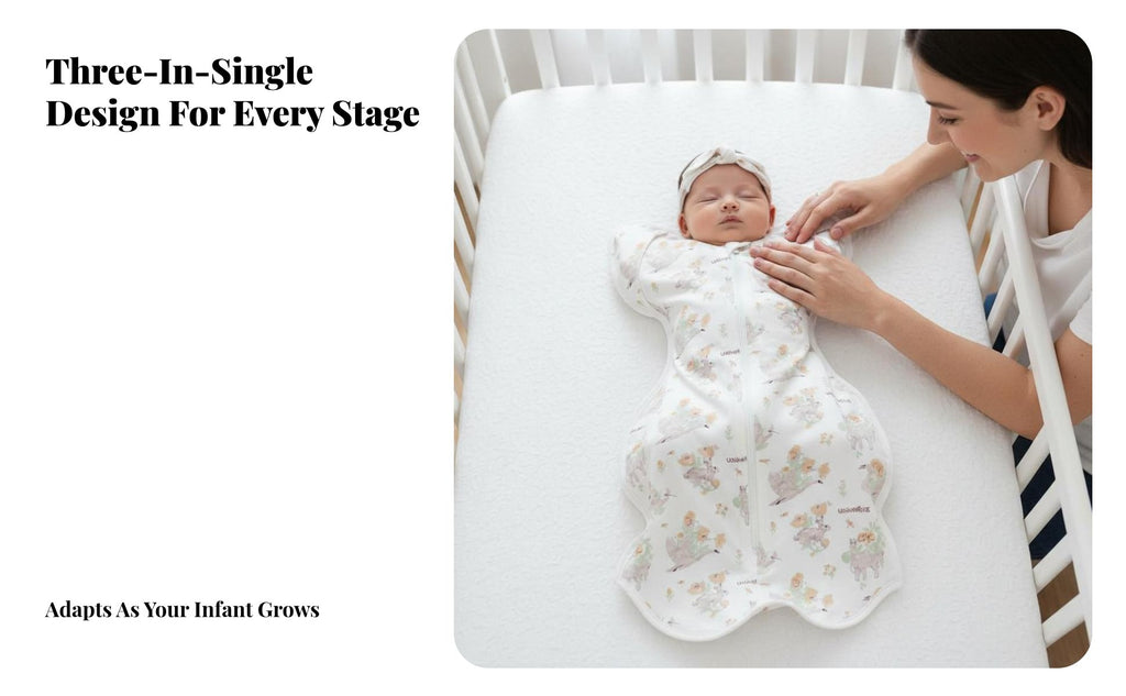 Arms-up Swaddle Sack Anti-Startle Arms-up Swaddle Improves Sleep for Caregivers