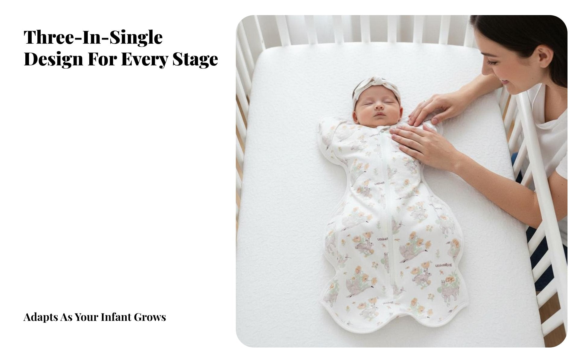 Arms-up Swaddle Sack Anti-Startle Arms-up Swaddle Improves Sleep for Caregivers