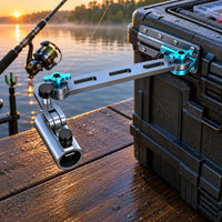 Corner Rod Holder Metal Fishing Pole Mount Compact