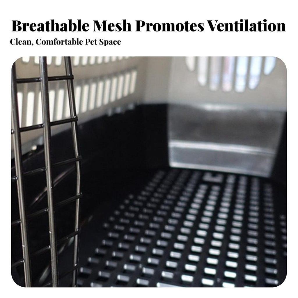 Pet Carrier Mesh Tray Elevated Crate Floor Crate Floor Mat Paws Pet Cage Mesh Tray for Cat Owners, Airline Travel