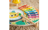 Wooden Music Activity Table Early Learning Xylophone Drum Toy Set Kids Instrument Center Paint Comprehensive Music Center
