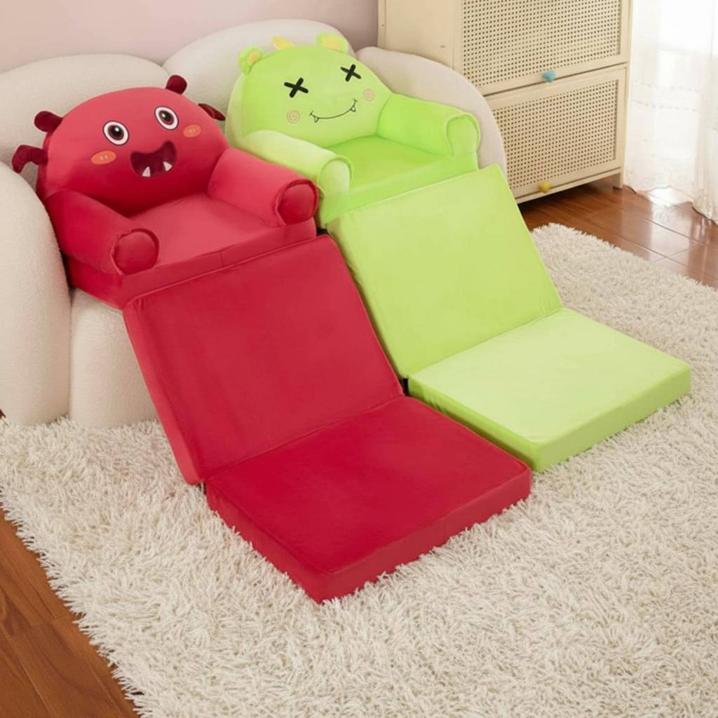 Cartoon Monster Sofa Skin-Friendly Folding Kids Sofa Lightweight for Toddlers