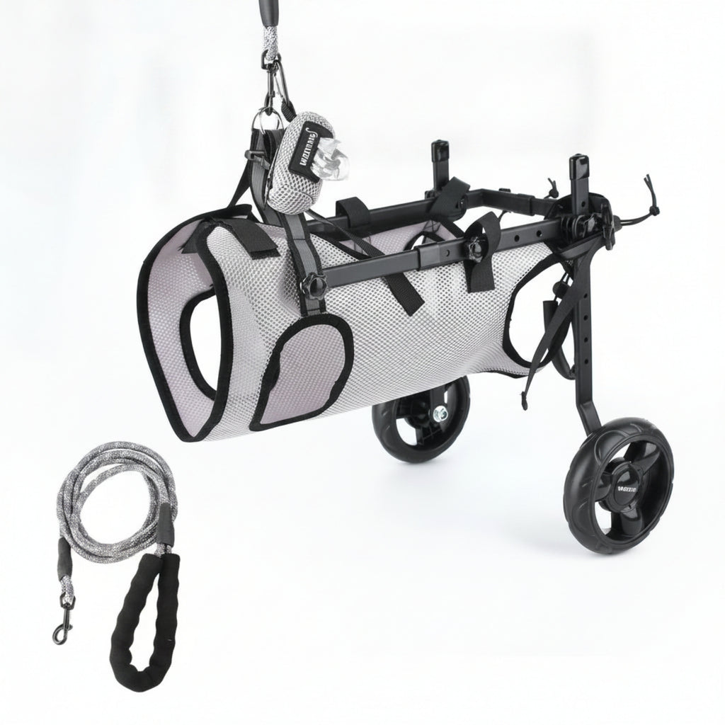 Adjustable Dog Wheelchair Mesh Textile Dog Wheelchair Support Cart Harness-Style