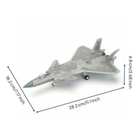 J-20 Fighter Jet Model Glue-No-Glue Assembly Pre-Colored Jet Model for Beginners