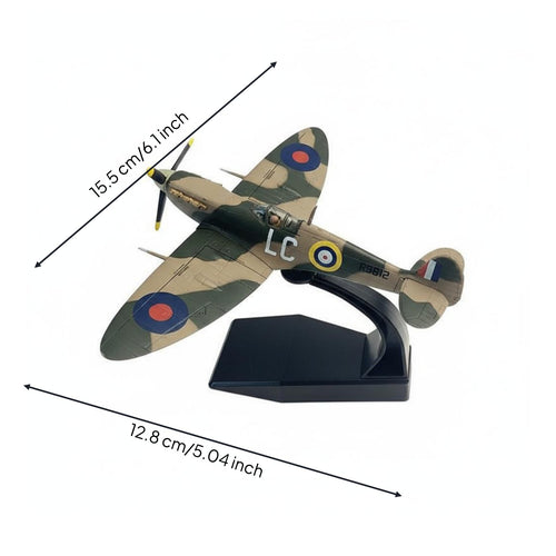 1/72 Scale WWII Fighter Plane Model Fully Assembled for Office Decor Enthusiasts