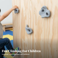 10 Pieces Rock Climbing Holds Set Textured Grips Kids' Rock Wall Handholds Non-Slip Texture Easy to Install