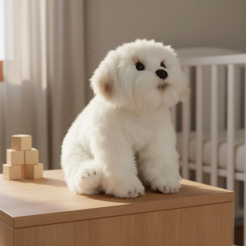 Maltese Soft Toy Dog Soft Home Decoration Cuddly