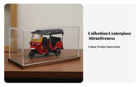 Retro Design Thai Tuk-Tuk Model Cake Topper Alloy Rickshaw Model Realistic Details for Collectors, Kids, Party Favors