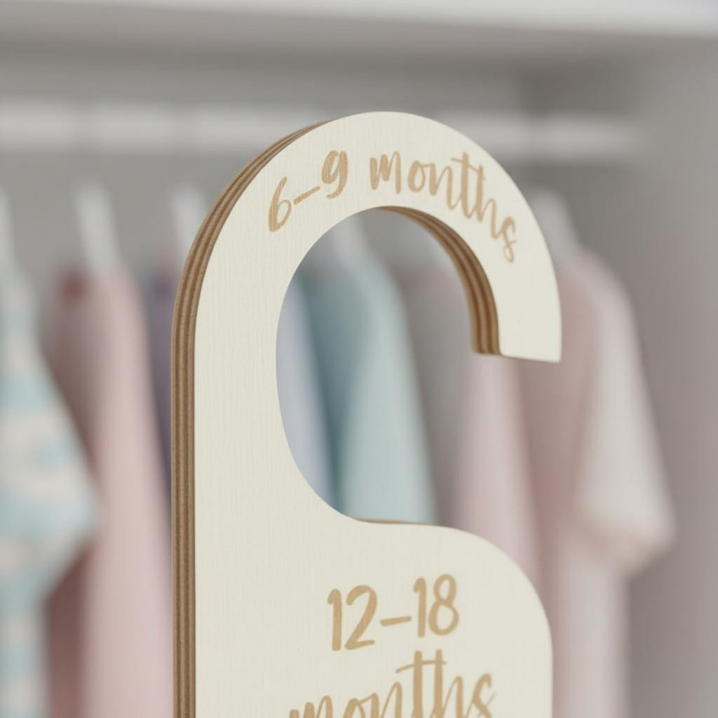 9 Pieces Baby Closet Dividers Sturdy Wood Wooden Closet Dividers