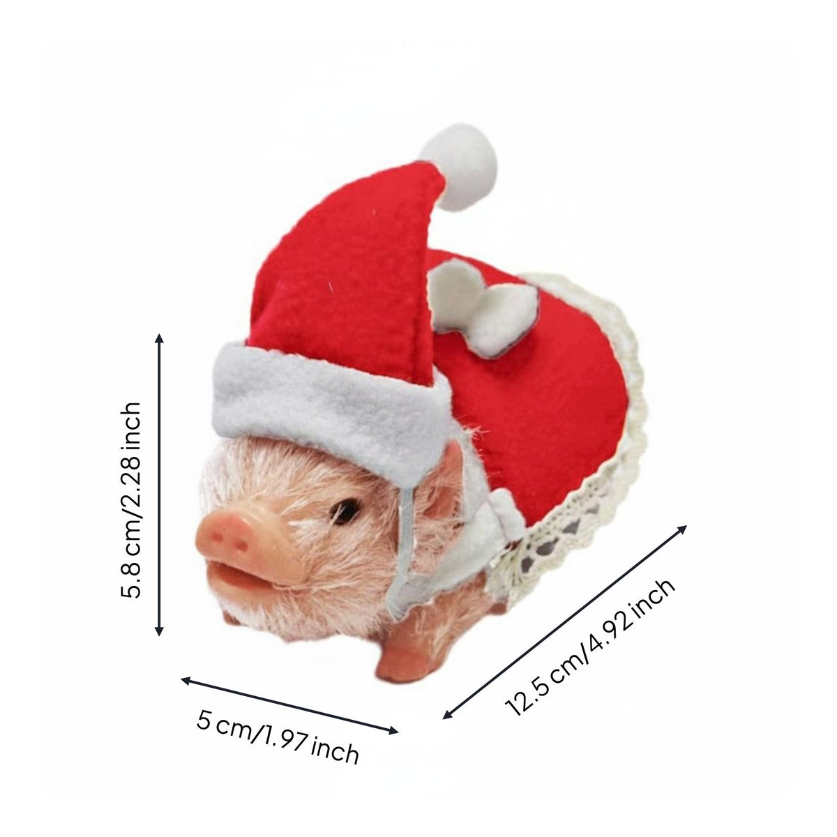 5 Pieces Christmas Pig Toy Interactive Realistic Pig Toy Easy to Wash