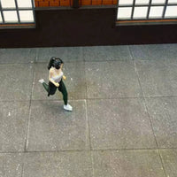 Miniature Running Woman Statue Realistic Running Woman Miniature Dimensional Decor for Model Display